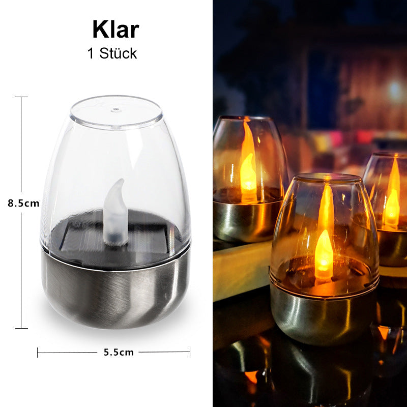 ✨Solar Power Tea Lights Outdoor Flameless Flicker IP65 Waterproof Table Lamp LED Candles with Dusk to Dawn Sensor for Lantern Garden Camping Party Home Decorations Warm Color🔥🕯️