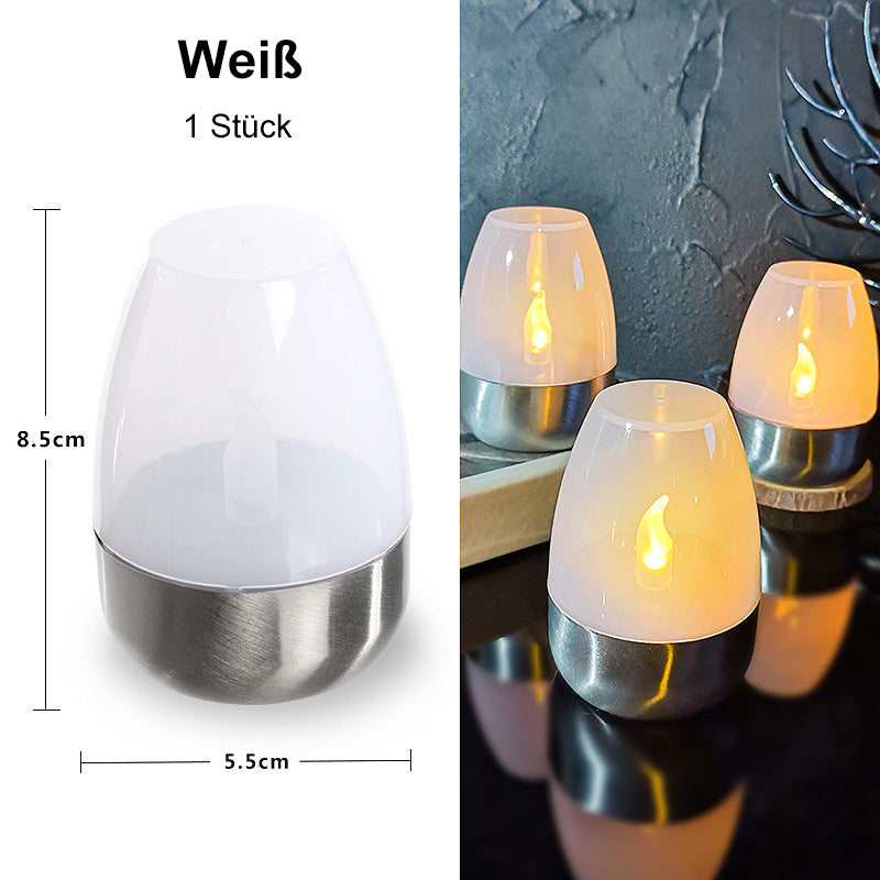 ✨Solar Power Tea Lights Outdoor Flameless Flicker IP65 Waterproof Table Lamp LED Candles with Dusk to Dawn Sensor for Lantern Garden Camping Party Home Decorations Warm Color🔥🕯️