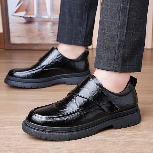 Men’s Business Casual Black Artificial Leather Shoes