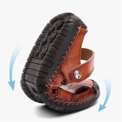 👣Large Size Soft Leather Men's Breathable Outdoor Sandals