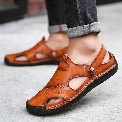 👣Large Size Soft Leather Men's Breathable Outdoor Sandals