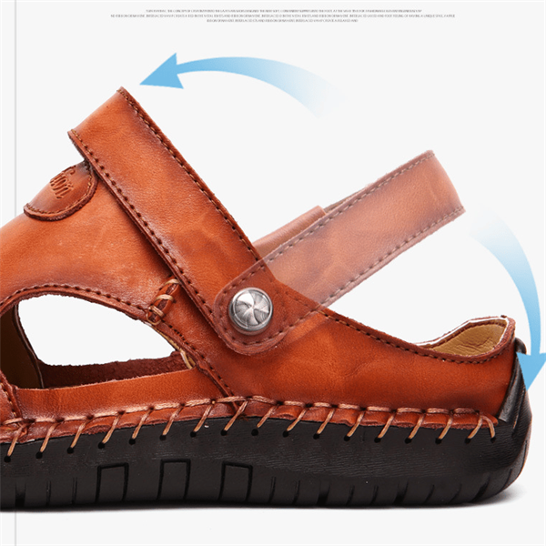 👣Large Size Soft Leather Men's Breathable Outdoor Sandals