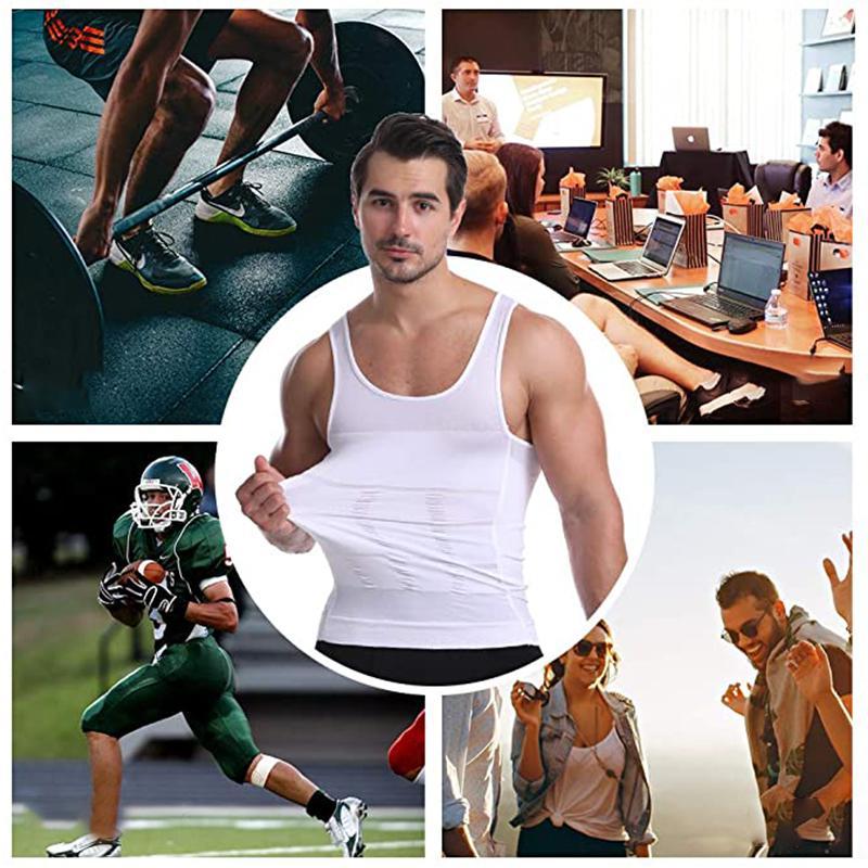 🌸💪Men's Slimming Tummy Control Chest Undershirt Shapewear！💪Buy 2 and get free shipping directly to get you in shape every day!