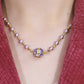 🔥2025 HOT SALE🔥 Elegant Imitation Pearl Necklace with Sparkling Magnetic Rhinestone Ball