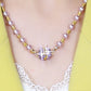 🔥2025 HOT SALE🔥 Elegant Imitation Pearl Necklace with Sparkling Magnetic Rhinestone Ball