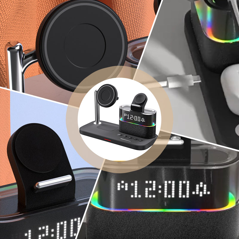 3-in-1 Wireless Charging Station with Alarm Clock