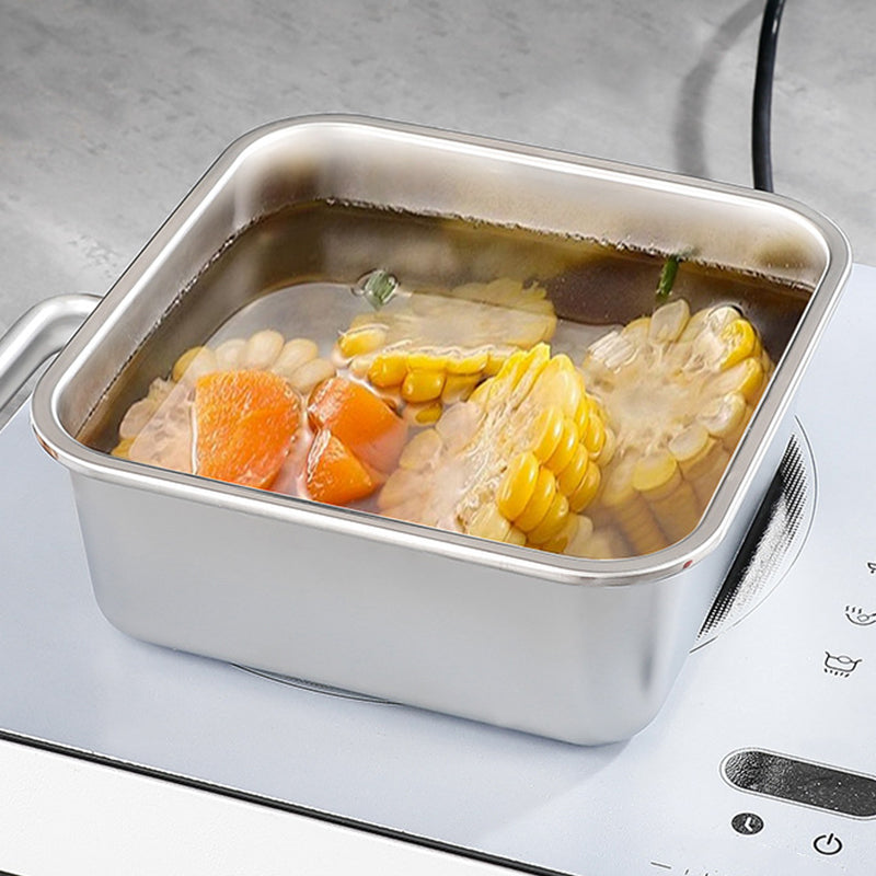 Stainless Steel Crisper Box with Portable Handle