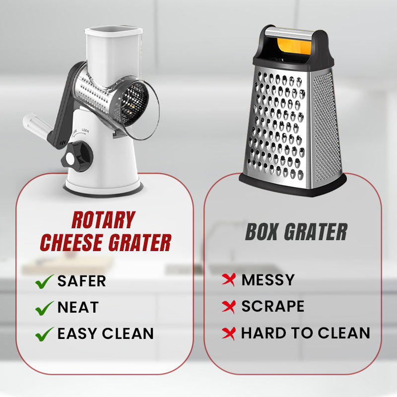 🔥 2025 Kitchen Deals! 🔥 Multifunctional Manual Rotary Grater & Chopper – Slice & Shred with Ease! 🚀🥕