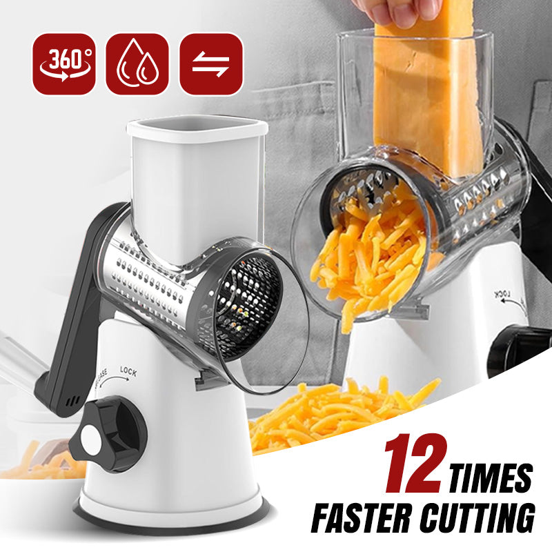 🔥 2025 Kitchen Deals! 🔥 Multifunctional Manual Rotary Grater & Chopper – Slice & Shred with Ease! 🚀🥕