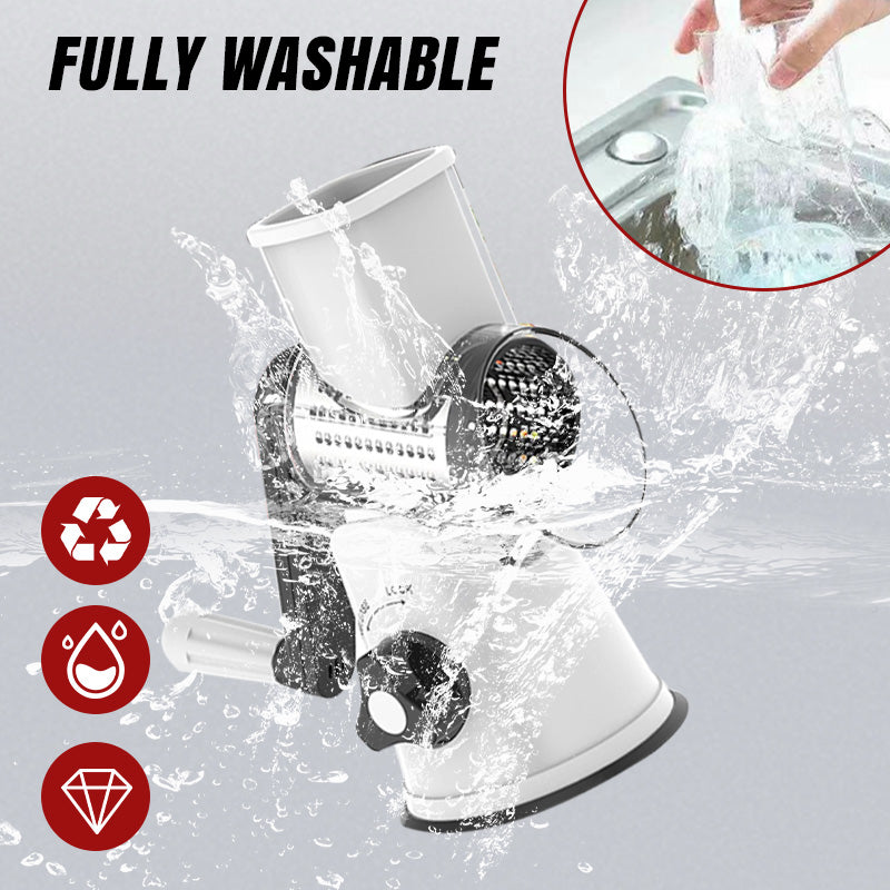 🔥 2025 Kitchen Deals! 🔥 Multifunctional Manual Rotary Grater & Chopper – Slice & Shred with Ease! 🚀🥕