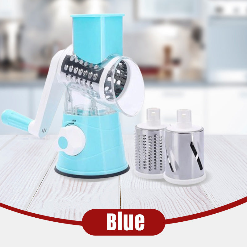🔥 2025 Kitchen Deals! 🔥 Multifunctional Manual Rotary Grater & Chopper – Slice & Shred with Ease! 🚀🥕