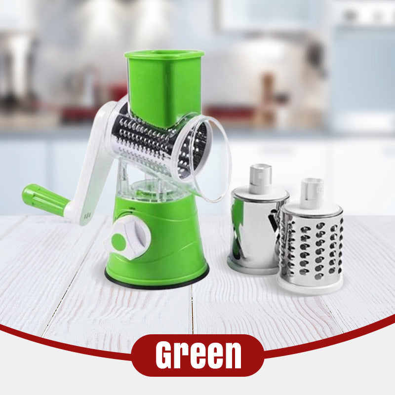 🔥 2025 Kitchen Deals! 🔥 Multifunctional Manual Rotary Grater & Chopper – Slice & Shred with Ease! 🚀🥕