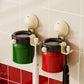 No-Drill Wall Mounted Toothbrush Holder with Magnetic Cup
