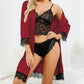 💖2025 HOT SALE 49% OFF💖Valentine's Day 4 sets of lace satin sling pajamas set🌹