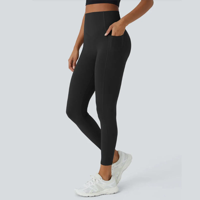 High-Waisted Butt Lifting Tummy Control Shaping Training Leggings with Side Pocket