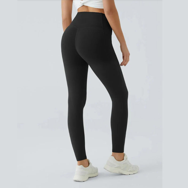 High-Waisted Butt Lifting Tummy Control Shaping Training Leggings with Side Pocket