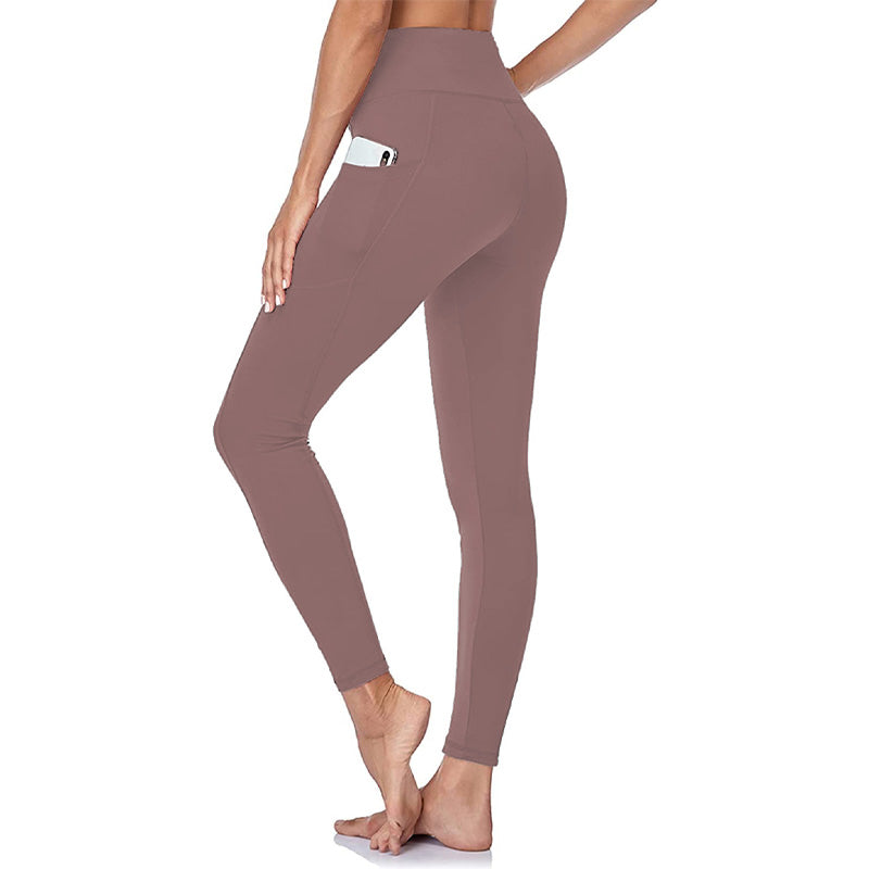 High-Waisted Butt Lifting Tummy Control Shaping Training Leggings with Side Pocket