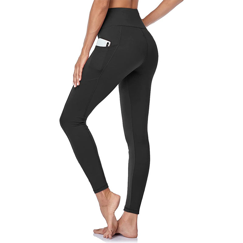 High-Waisted Butt Lifting Tummy Control Shaping Training Leggings with Side Pocket