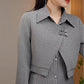 Women's Fake 2 Piece Top & Straight Leg Pants 2-PCS Set