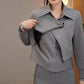 Women's Fake 2 Piece Top & Straight Leg Pants 2-PCS Set