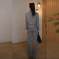 Women's Fake 2 Piece Top & Straight Leg Pants 2-PCS Set