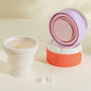 Pill Organizer with Foldable Silicone Cup