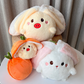 Cute Persimmon Rabbit & Pig Plush Toy