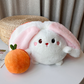 Cute Persimmon Rabbit & Pig Plush Toy