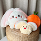 Cute Persimmon Rabbit & Pig Plush Toy