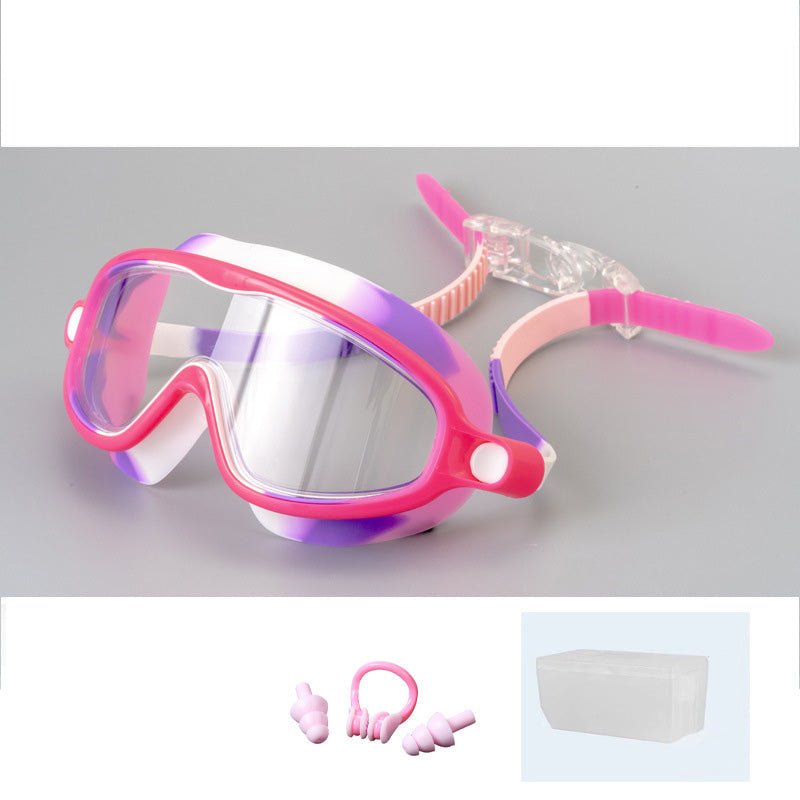 Anti-Fog Swimming Goggles for Kids with Nose Clip & Ear Plugs