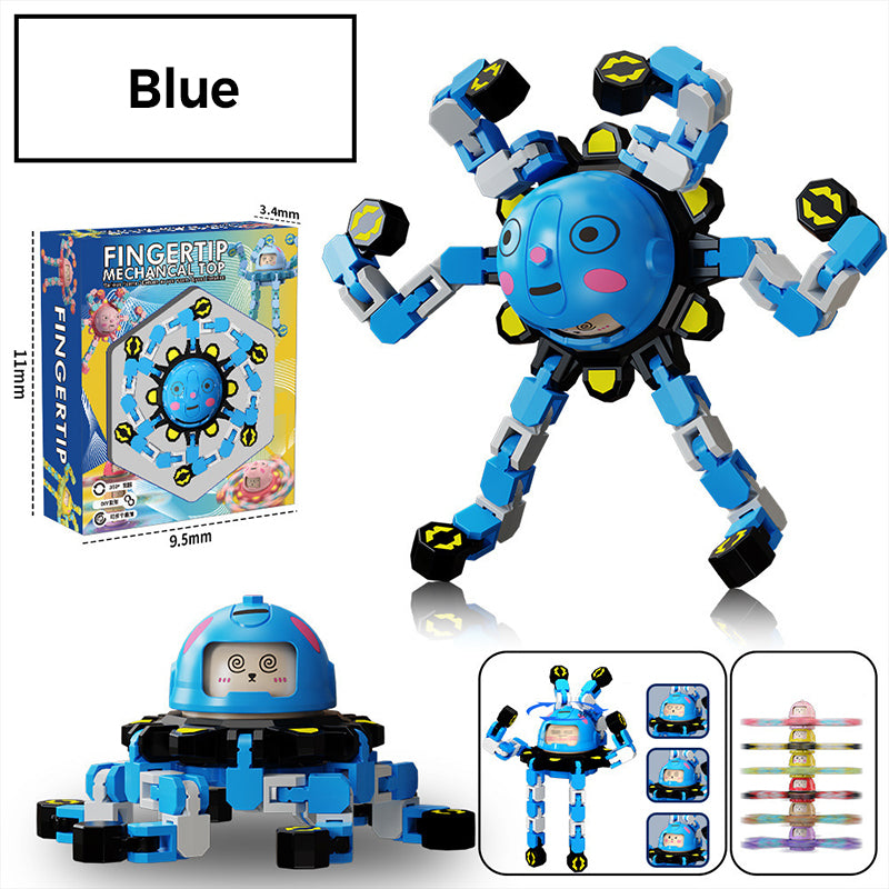Transformable Mechanical Fingertip Spinner Toy