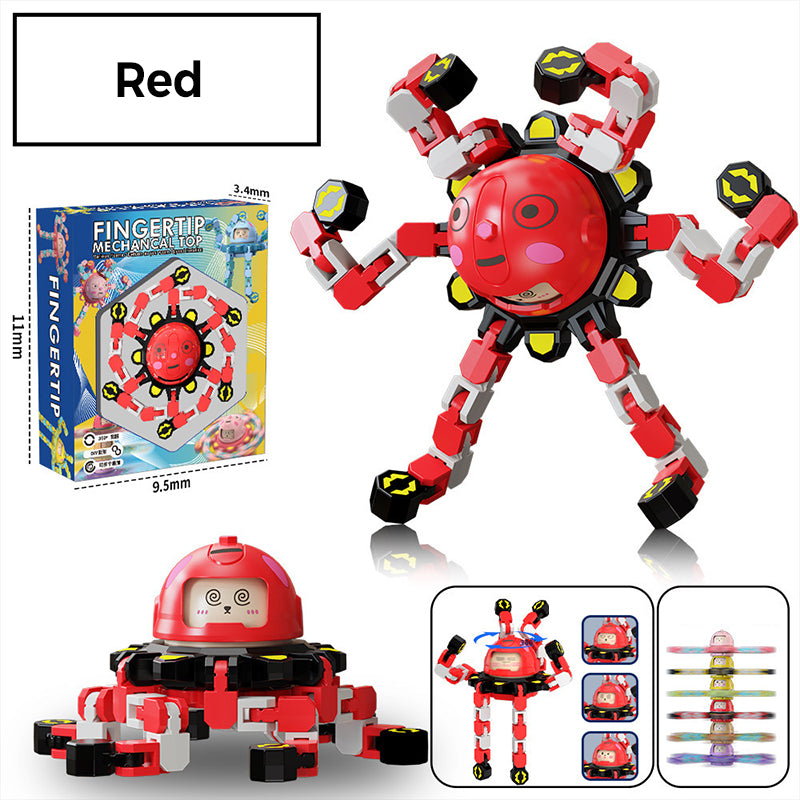Transformable Mechanical Fingertip Spinner Toy
