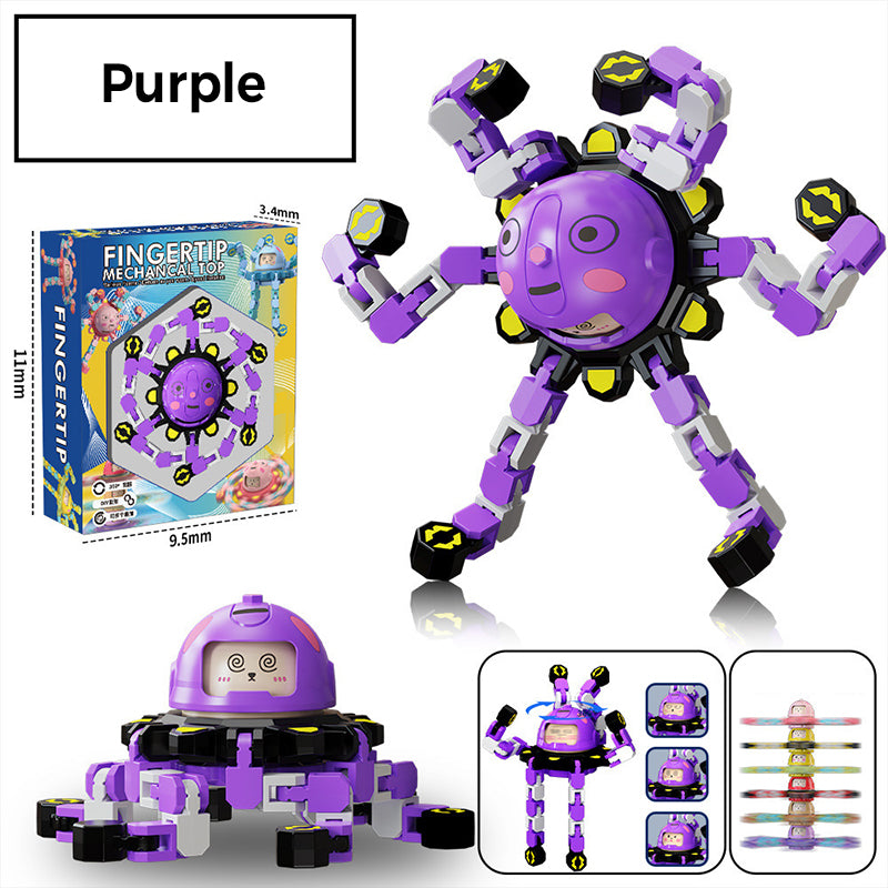 Transformable Mechanical Fingertip Spinner Toy