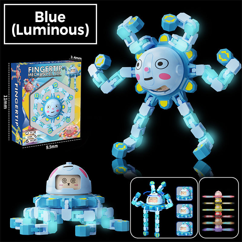 Transformable Mechanical Fingertip Spinner Toy