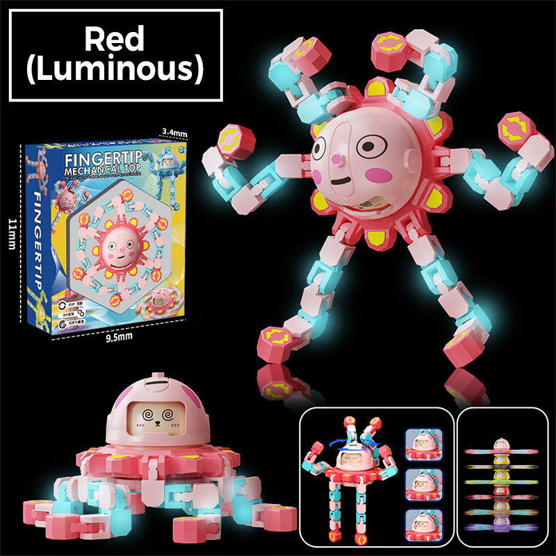 Transformable Mechanical Fingertip Spinner Toy