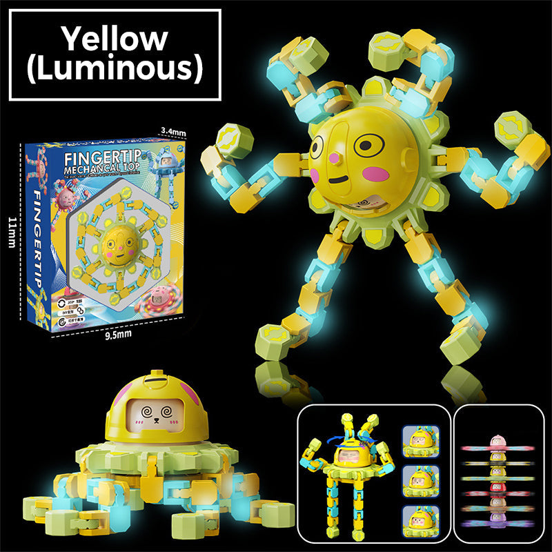 Transformable Mechanical Fingertip Spinner Toy