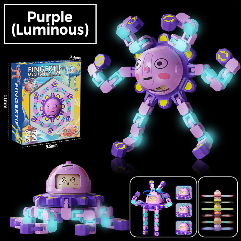 Transformable Mechanical Fingertip Spinner Toy