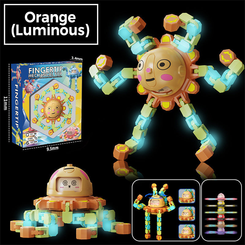 Transformable Mechanical Fingertip Spinner Toy