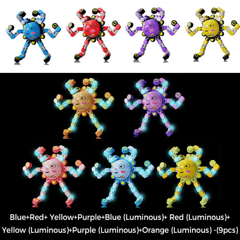Transformable Mechanical Fingertip Spinner Toy
