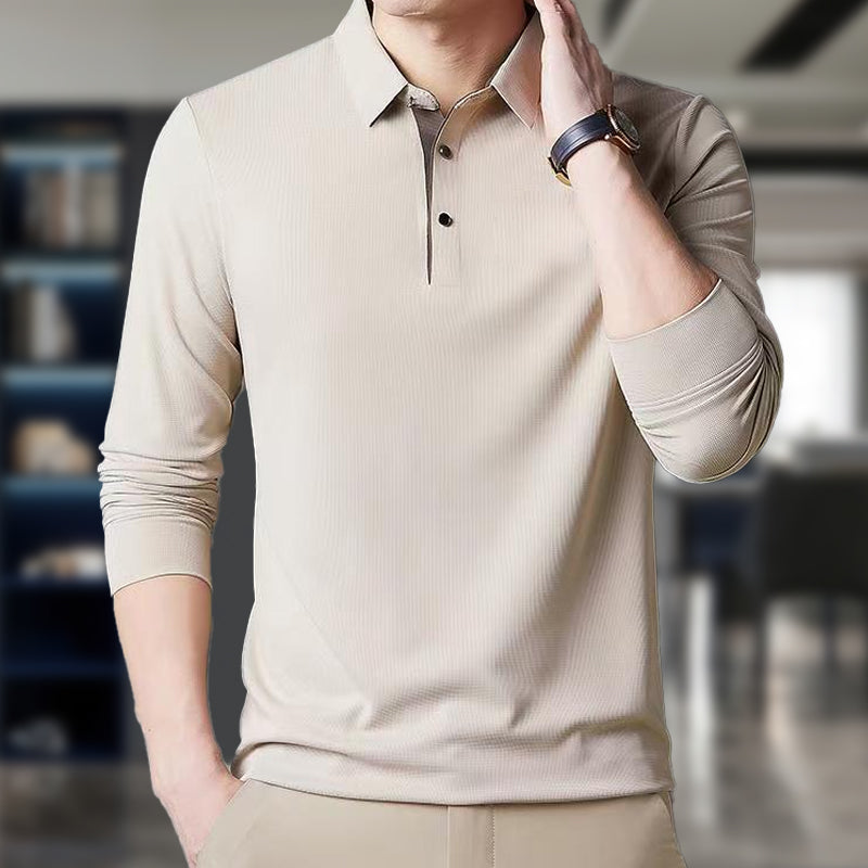 Men's Thickened Warm Lapel Long Sleeve Shirt