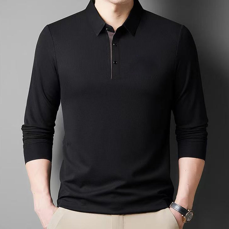 Men's Thickened Warm Lapel Long Sleeve Shirt