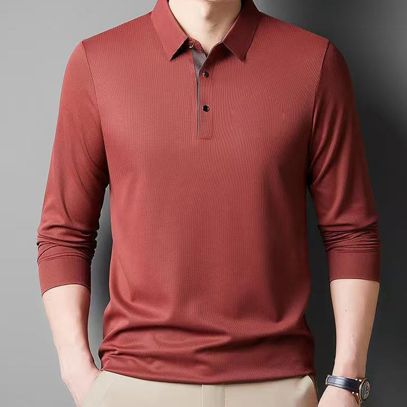 Men's Thickened Warm Lapel Long Sleeve Shirt