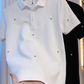 Man’s Stylish Short Sleeve Lapel Top