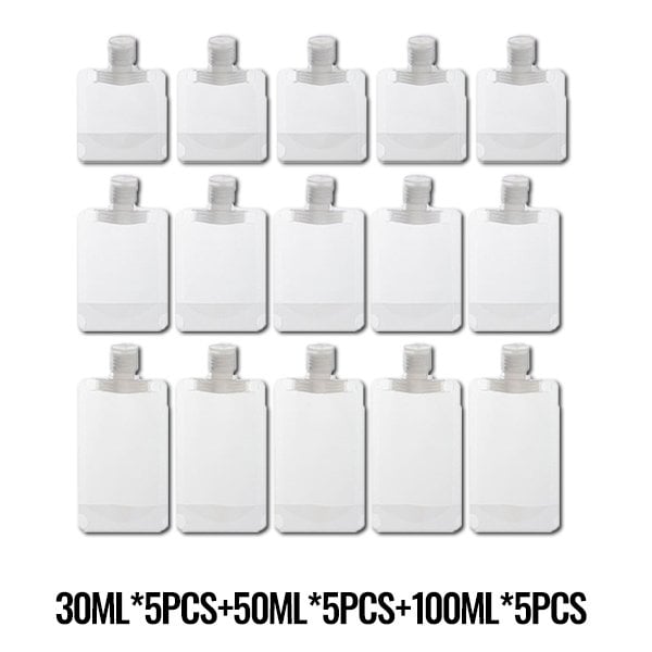 (🌷Super practical stuff ) Portable Travel Fluid Makeup Packing Bag(10 Pcs）