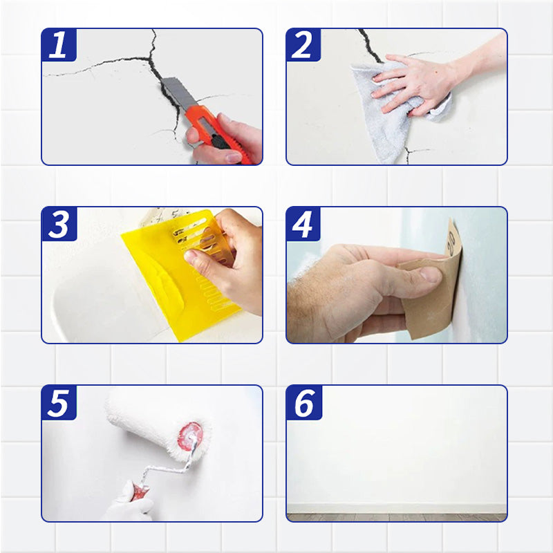 🔧 50% OFF NOW! ✨ Elastic Crack Resistant Wall Repair Paste - Flexible & Waterproof Filler for Interior/Exterior Walls with Easy Application 🏠✨