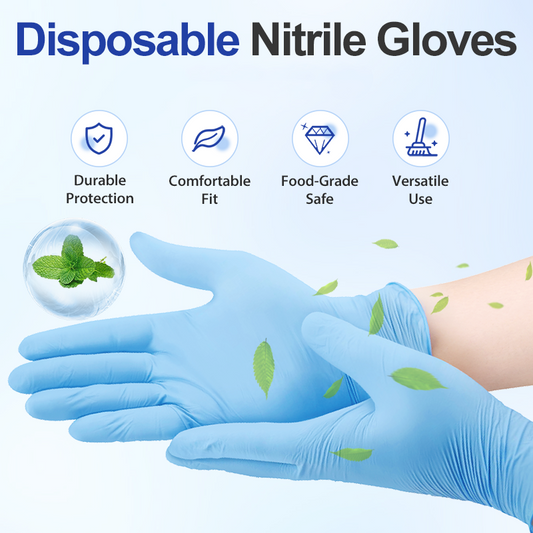 100PCS Food-Grade Disposable Nitrile Gloves