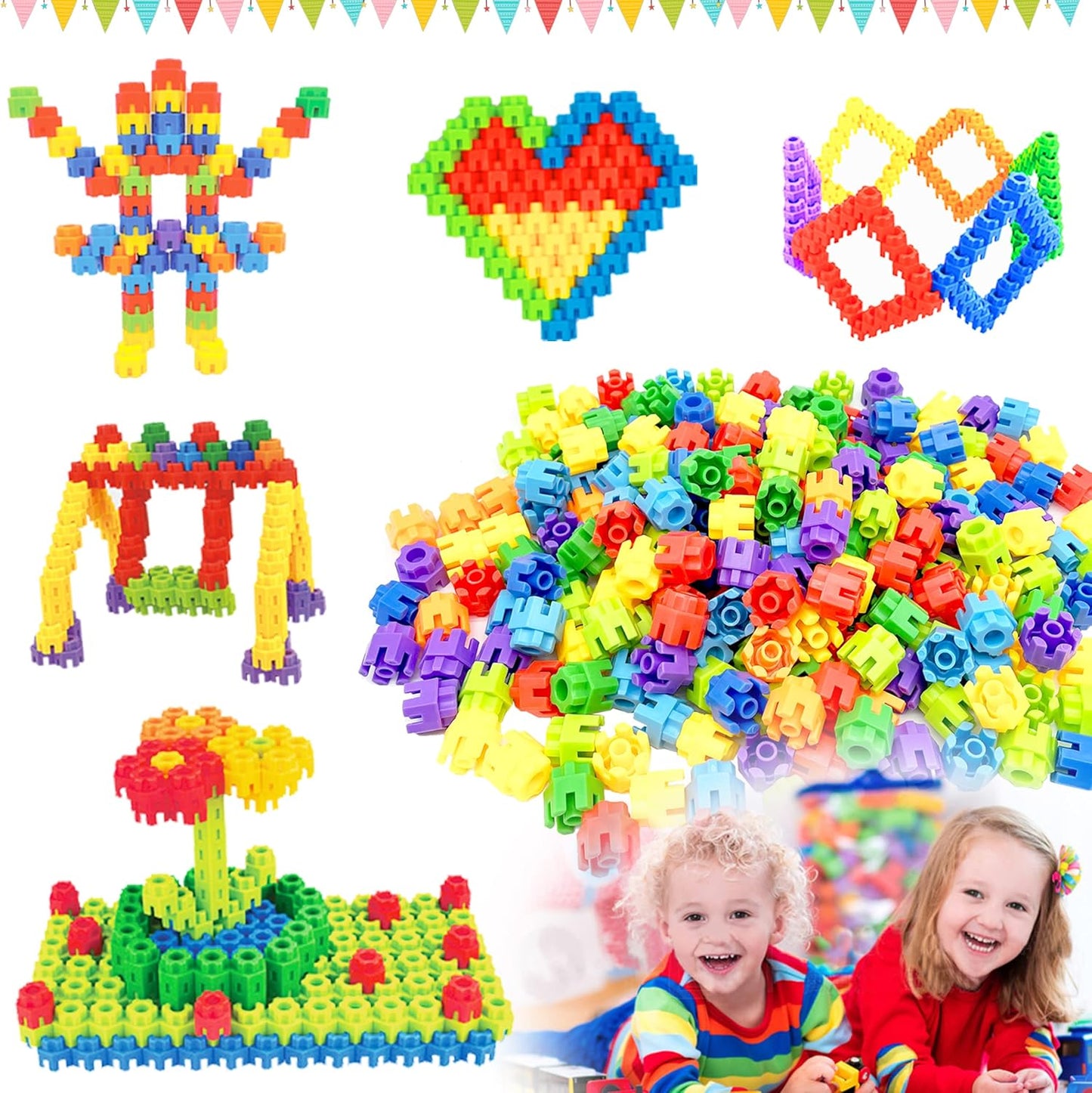 🎁🔥Last day sale 50% OFF🔥Endless Fun with Snap-Together Hexagon Building Blocks