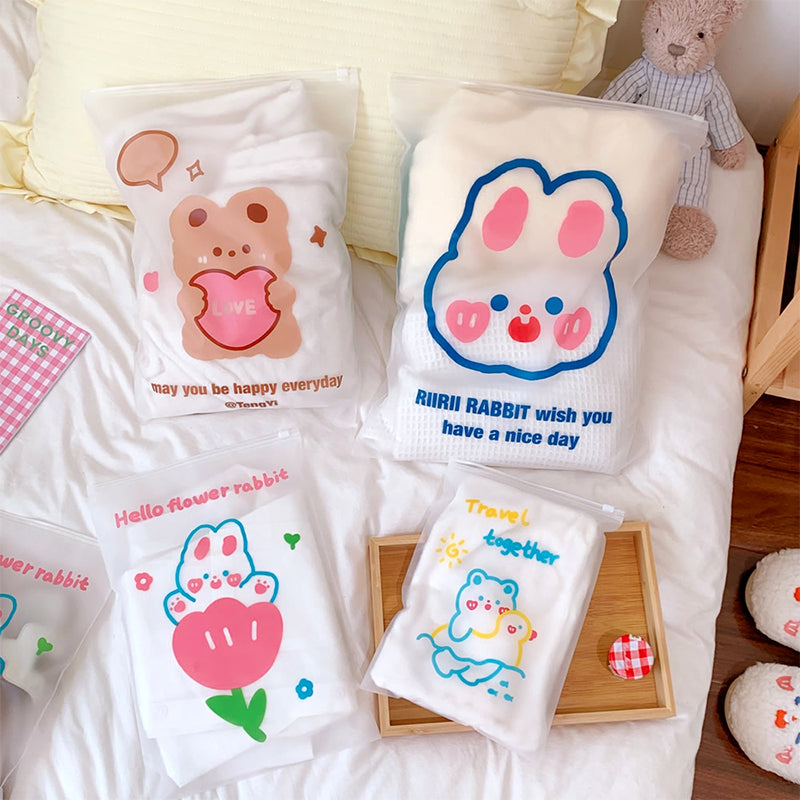 Cartoon Reusable Zipper Clothing Storage Bags