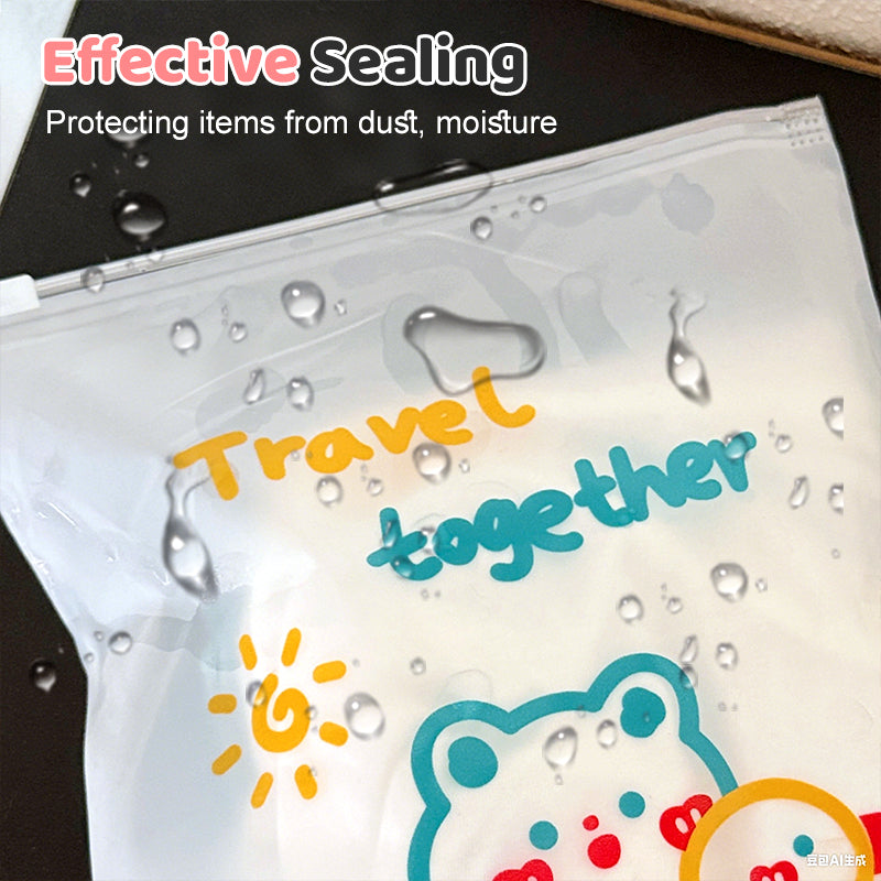 Cartoon Reusable Zipper Clothing Storage Bags