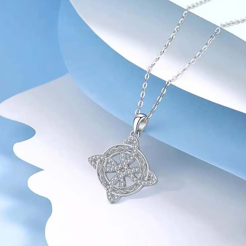 💐HOT SALE📿Witches Knot Necklace Sparkling Starburst Pendant